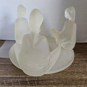 Vintage Frans Koppers Imports Lucite "Circle of Friends" Candle/Tealight Holder
